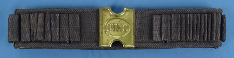 1887 Ohio National Guard Blue Canvas Cartridge Belt — image 2
