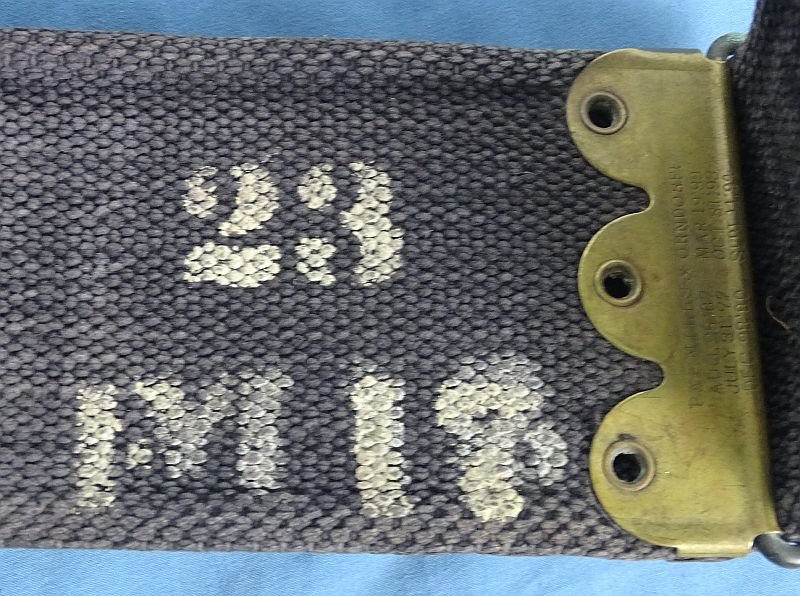 1887 Ohio National Guard Blue Canvas Cartridge Belt — image 4