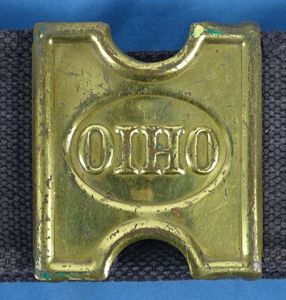 1887 Ohio National Guard Blue Canvas Cartridge Belt