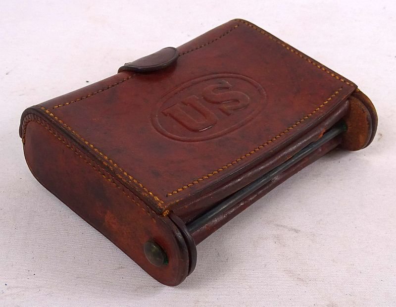 Brown Leather U.S. Army McKeever Cartridge Box — image 3