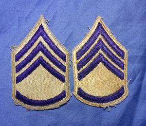 Pair Small 1950s Sergeant Chevrons