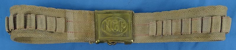 National Guard of Pennsylvania Mills Khaki .38 Pistol Cartridge Belt — image 2