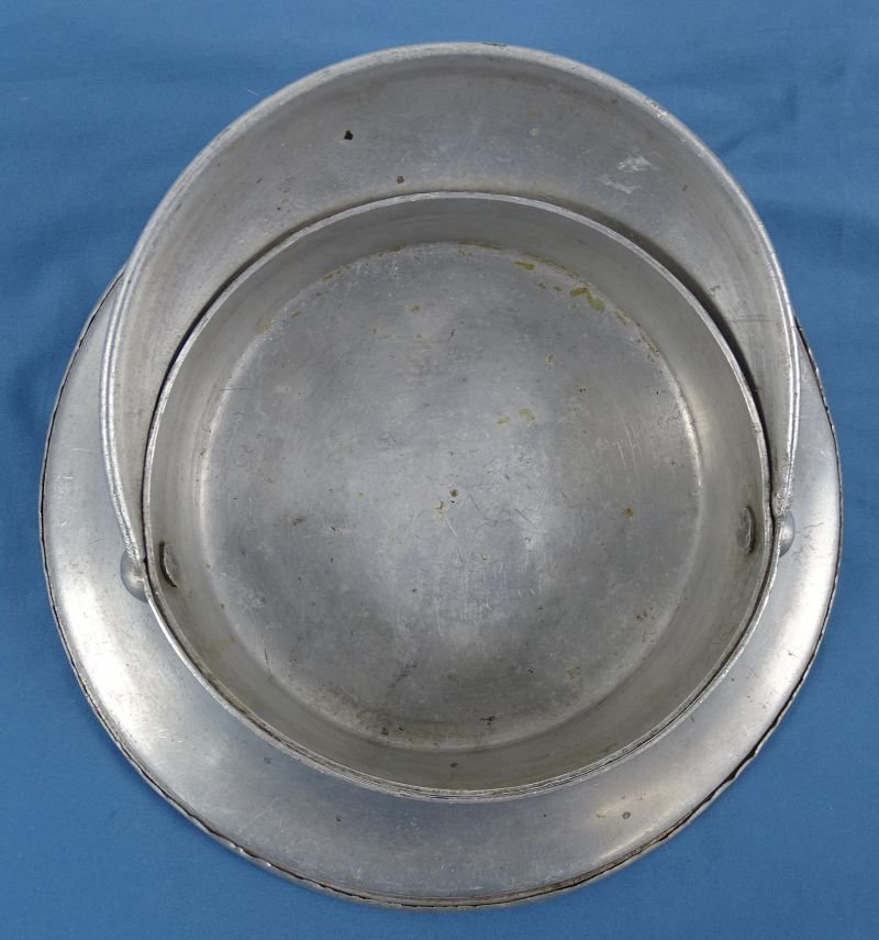 Large Aluminum Trench Art Navy Visor Cap — image 4