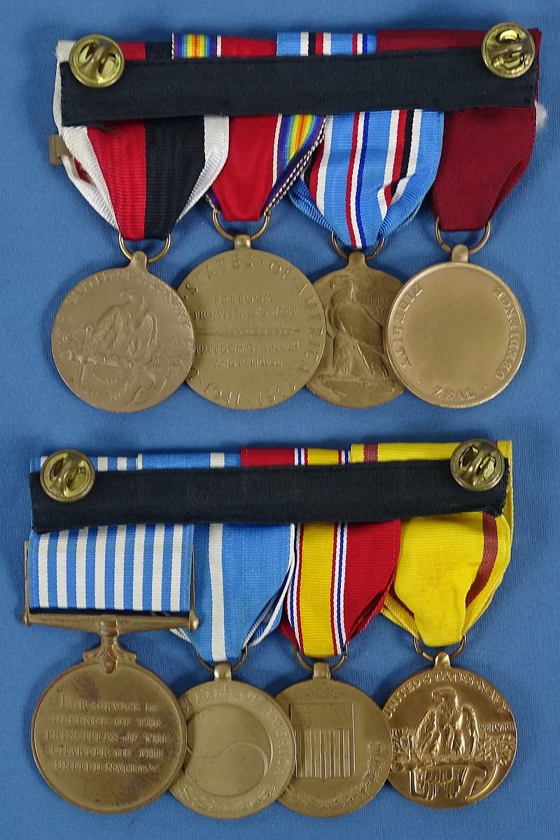 World War II / Korean War U.S. Navy Bar Mounted Medals Group — image 2