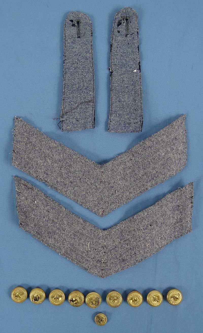 1900 – 1905 New York National Guard 7th Regiment Sergeant Chevrons, Shoulder Straps, and Buttons Group — image 2