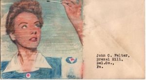 WWII Hand Painted Nurse Cover
