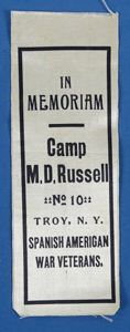 New York Spanish American War Veterans Camp Russell No. 10 …