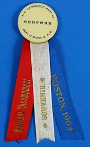 1904 GAR Medford Massachusetts Post 66 National Encampment Souvenir Badge