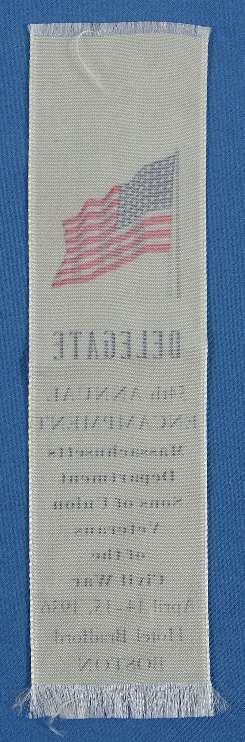 1936 Massachusetts Sons of Union Veterans 54th Annual Encampment Delegate Ribbon — image 2