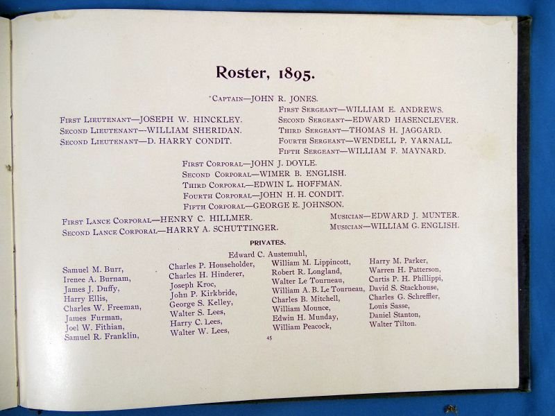 1895 History of Gatling Gun Company 'B' ('Sewell Guards') New Jersey National Guard — image 9