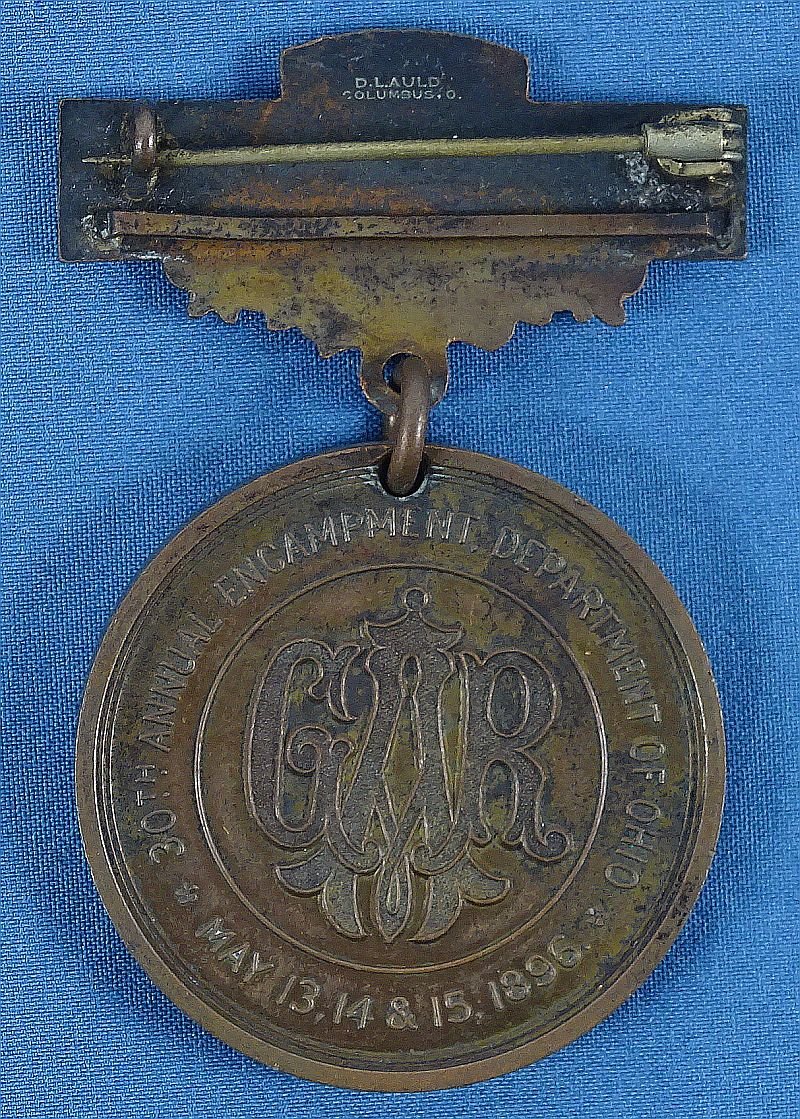 1896 GAR Department of Ohio 30th Annual Encampment Medal — image 2