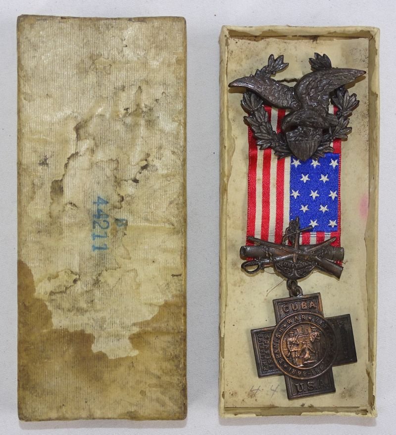 Named U.S. Navy Spanish American War Boxed Medals Group — image 9