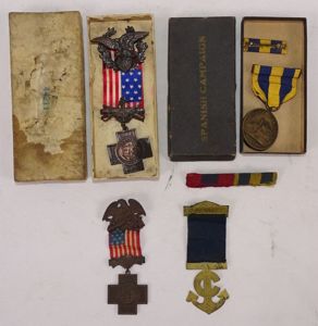 Named U.S. Navy Spanish American War Boxed Medals Group