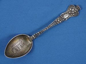 Sterling Silver Gettysburg Souvenir Spoon Engraved with General Meade's Headquarters