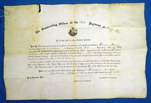 1869 Pennsylvania Militia Cavalry Corporal Appointment Document