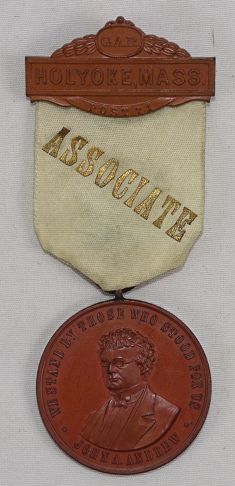 GAR Post 71 Holyoke, Massachusetts Associate Medal