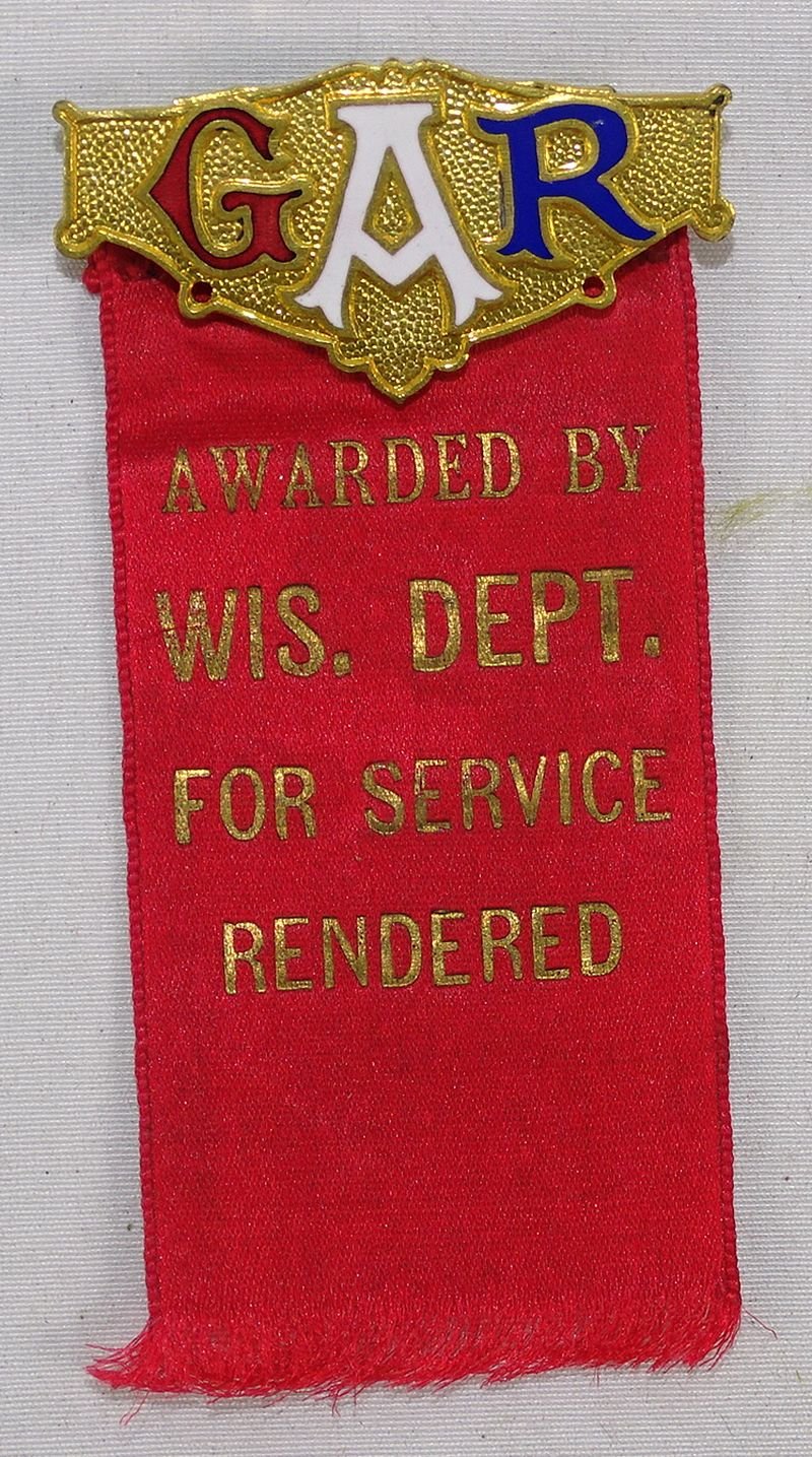 GAR Wisconsin Department 'For Service Rendered' Badge