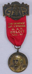 1929 GAR Department of Wisconsin 63rd Encampment Badge