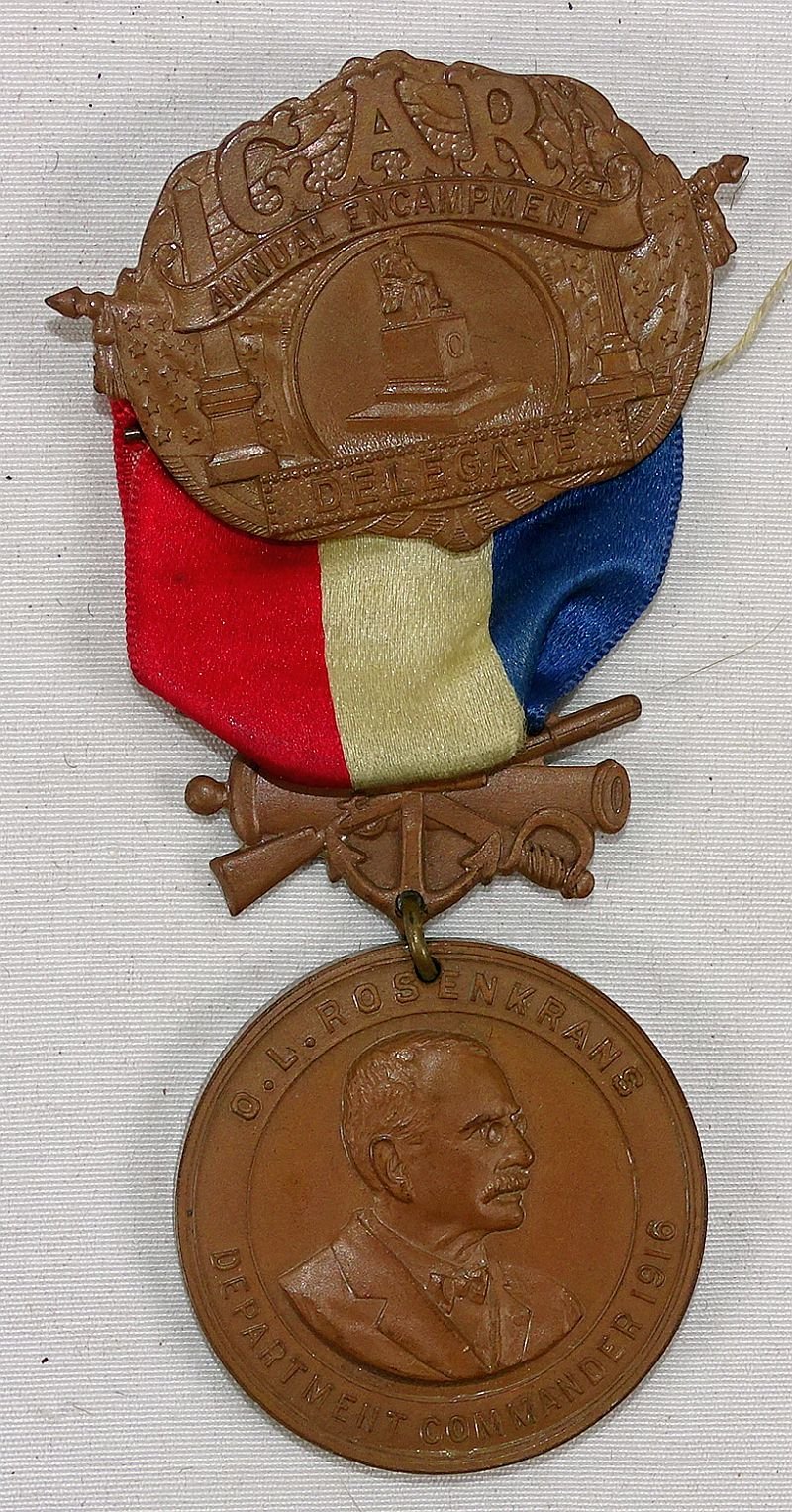 1917 GAR Department of Wisconsin 51st Annual Encampment Badge