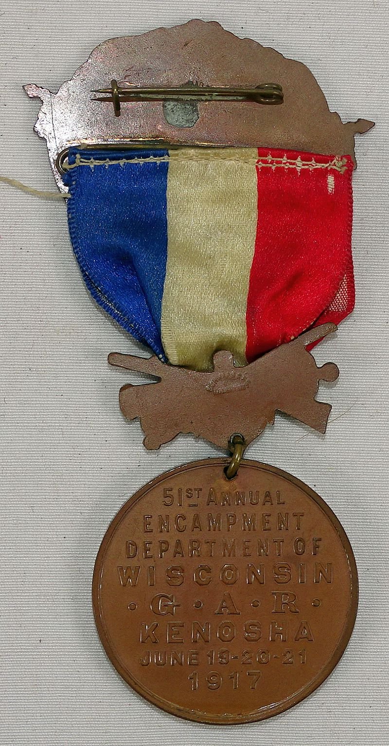 1917 GAR Department of Wisconsin 51st Annual Encampment Badge — image 2