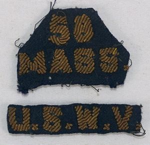 United Spanish War Volunteers 58th Massachusetts Bullion Insignia