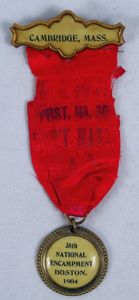1904 GAR 38th National Encampment Massachusetts Badge