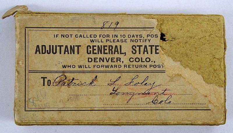 Cased and Named Colorado Spanish American War Medal in Mailing Box — image 6