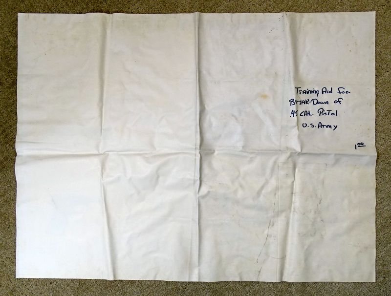 1952 Dated M1911A1 .45 Service Pistol Disassembly Mat — image 4