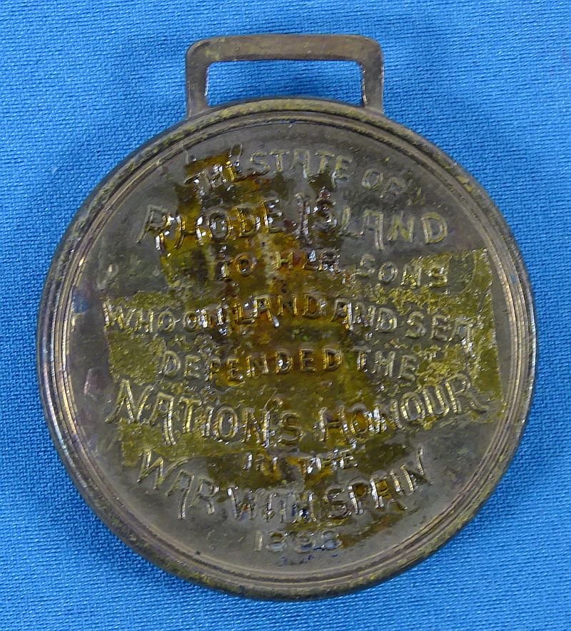 Rhode Island Spanish American War Service Medal — image 2