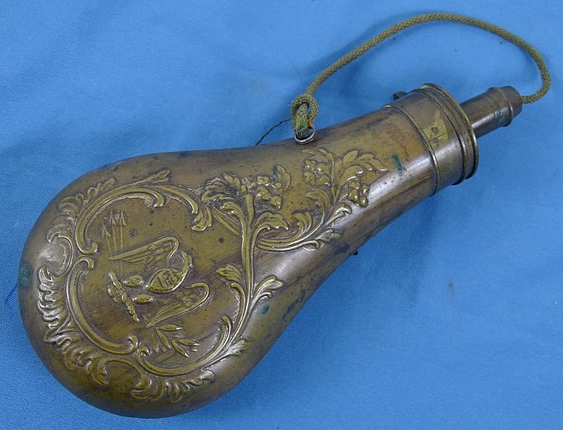 7 Inch Brass Eagle Powder Flask — image 2