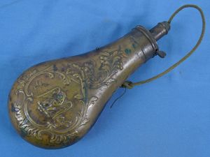 7 Inch Brass Eagle Powder Flask