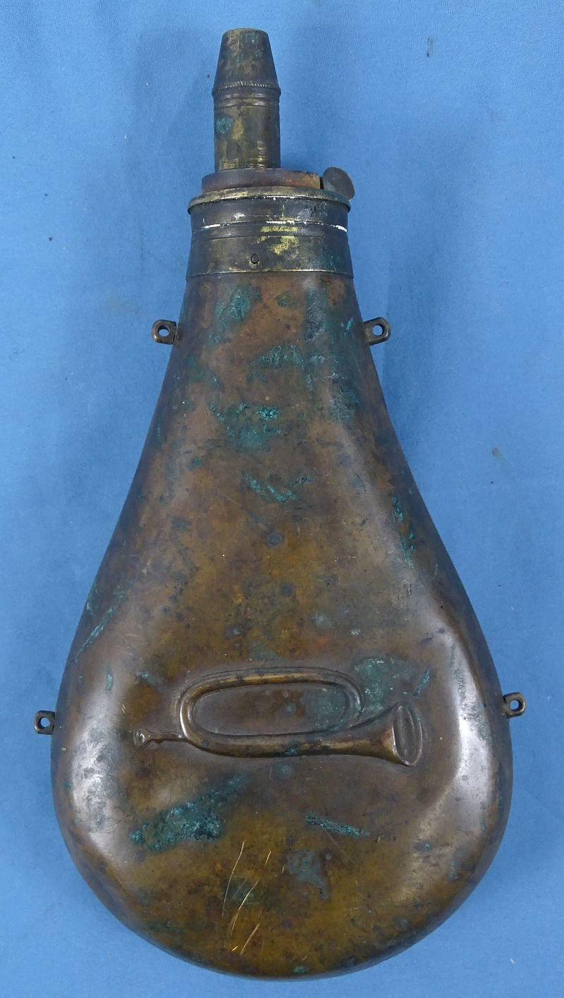 Brass 'Public Property' Powder Flask — image 3