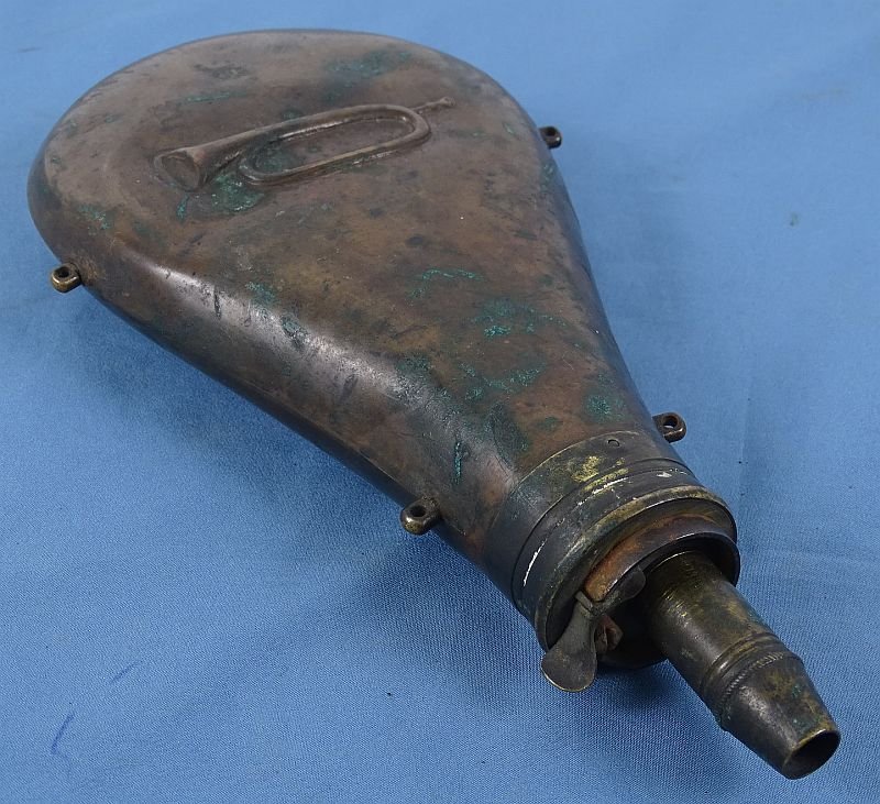 Brass 'Public Property' Powder Flask — image 4