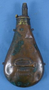 Brass 'Public Property' Powder Flask