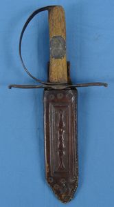 Confederate D Guard Bowie Knife with Tooled Leather Sheath and …