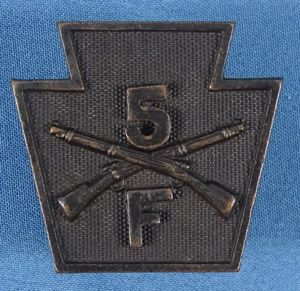 Pennsylvania 5th Regiment Company F Keystone Collar Disk