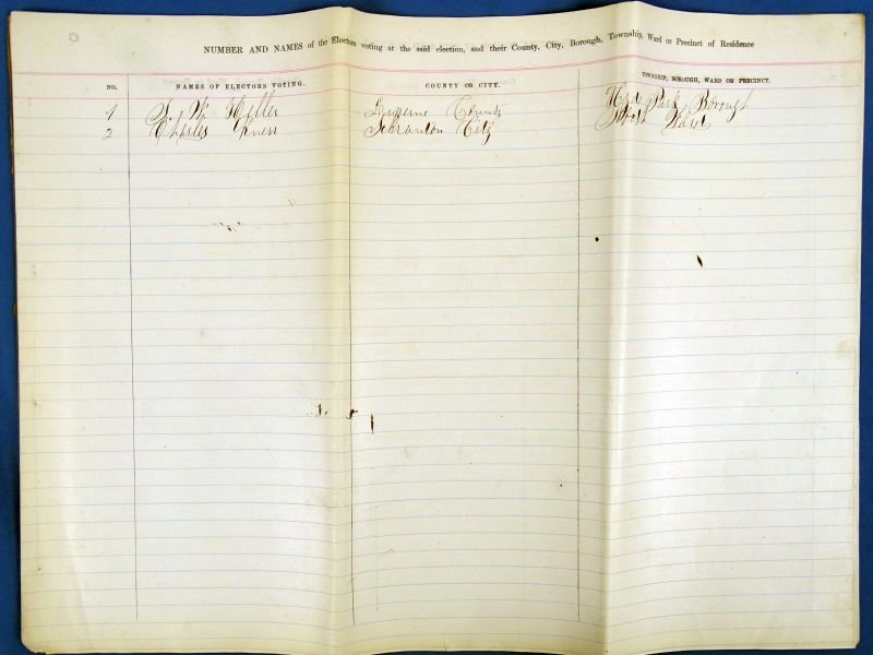 76th Pennsylvania Volunteer Regiment 'Keystone Zouaves' October 1864 Election Poll Book — image 4