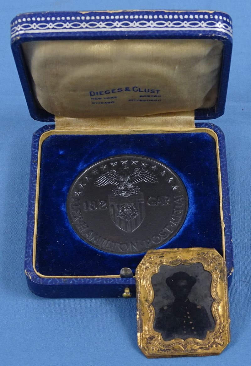 Named and Cased GAR Medal with the Soldier's Civil War Tintype Photograph