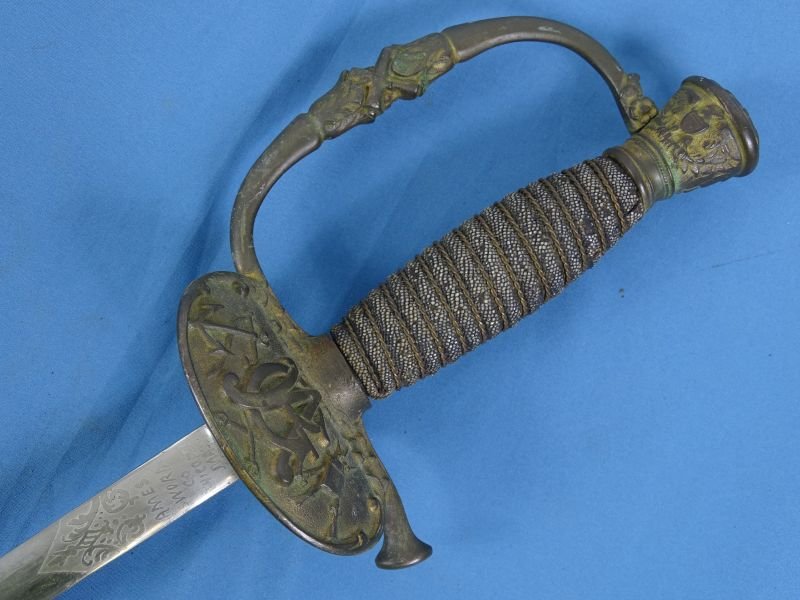 Etched GAR Civil War Veteran Sword of Massachusetts 'Fletcher Webster Post 13' by Ames — image 7
