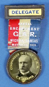 1919 GAR Annual Encampment Delegate Badge