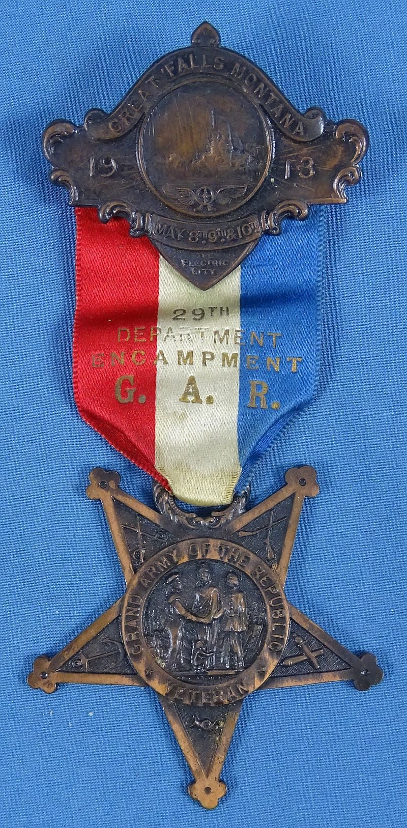 1913 GAR Montana State Encampment Badge