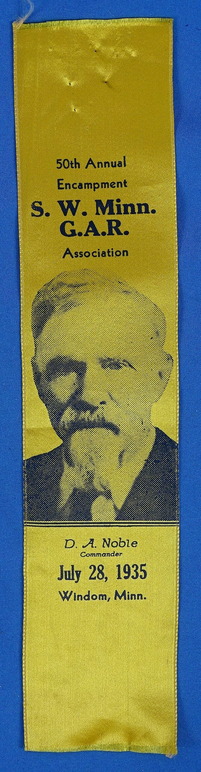 1935 GAR Association S. W. Minnesota 50th Annual Encampment Ribbon