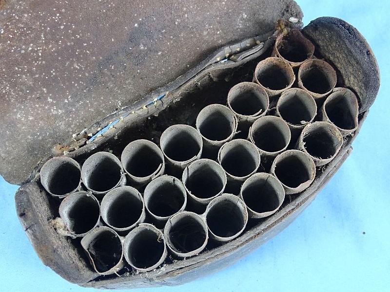 Federal Period Leather 24 Tube Cartridge Box — image 4