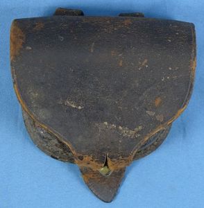 Civil War Leather Percussion Cap Box