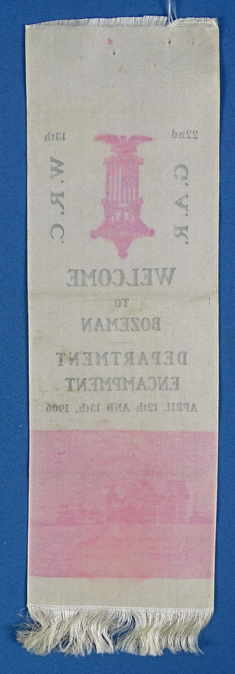 1906 Montana Department GAR / WRC Encampment Ribbon — image 2
