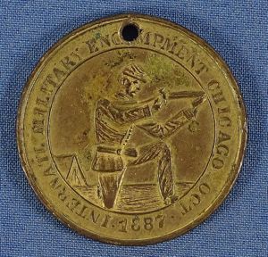 1887 International Military Encampment Chicago Token