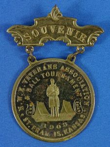 1903 'Veterans Association & Ball Tournament' Souvenir Badge