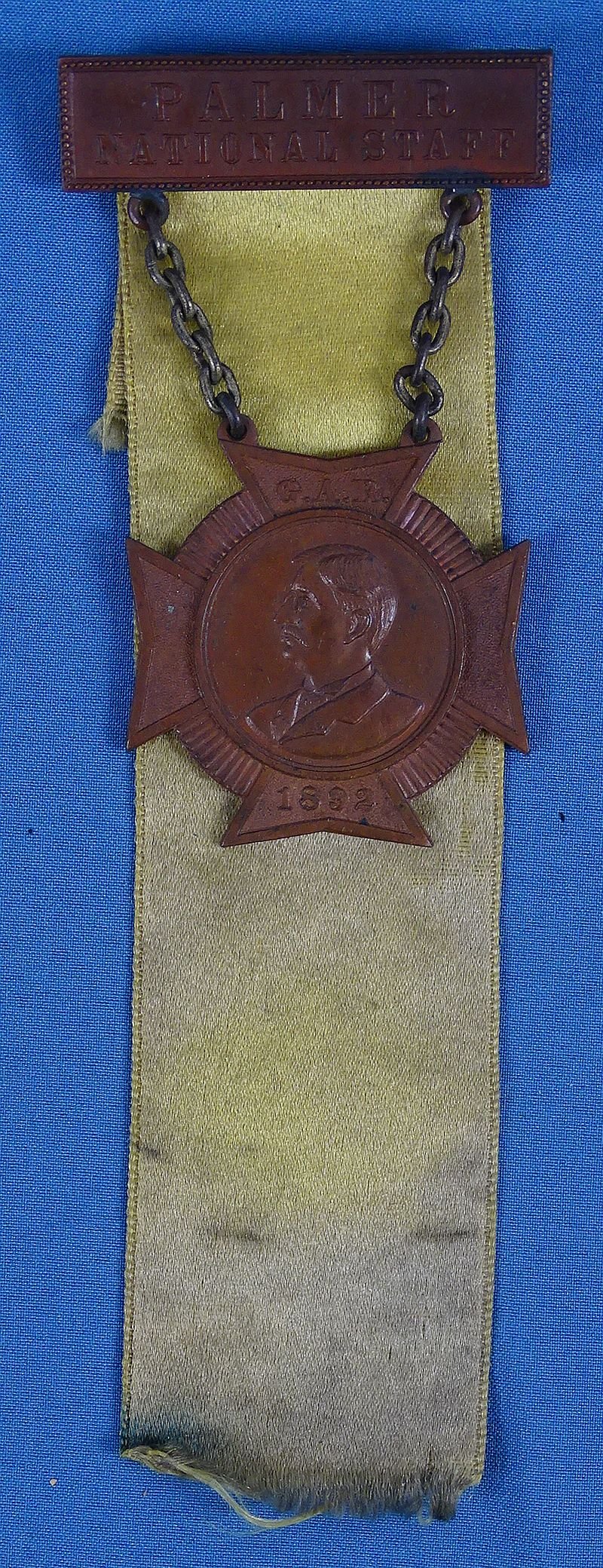 1892 GAR Palmer National Staff Badge