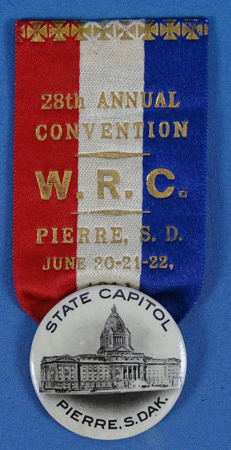 GAR Woman's Relief Corps Pierre SD 28th Annual Convention Badge
