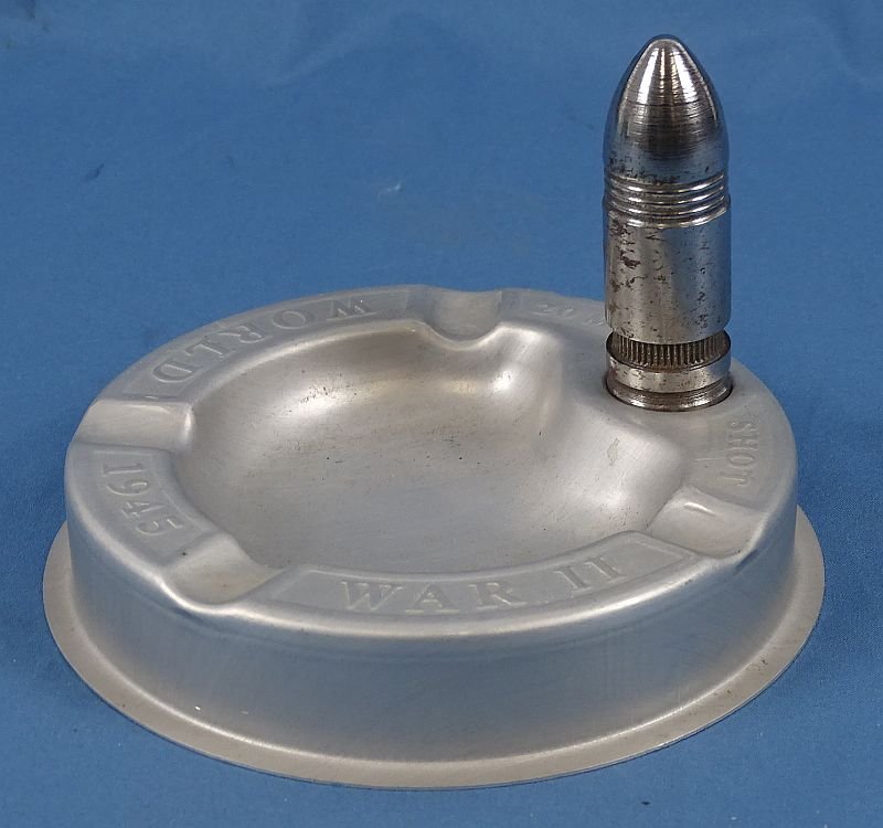 WWII Trench Art Ashtray with 20 MM Shot Round — image 3
